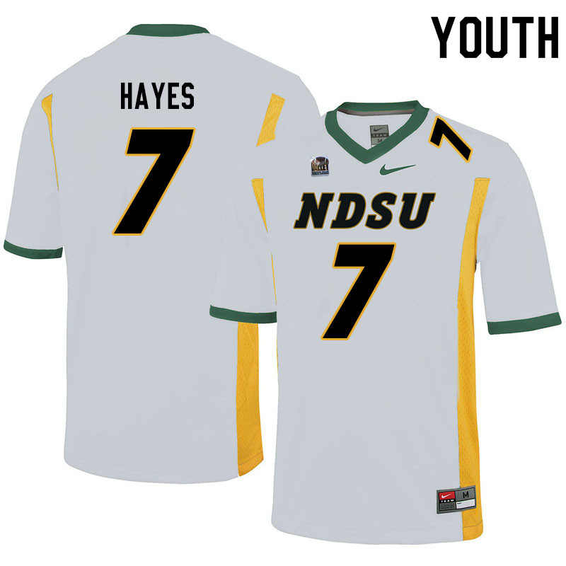 Youth #7 Josh Hayes North Dakota State Bison College Football Jerseys Sale-White